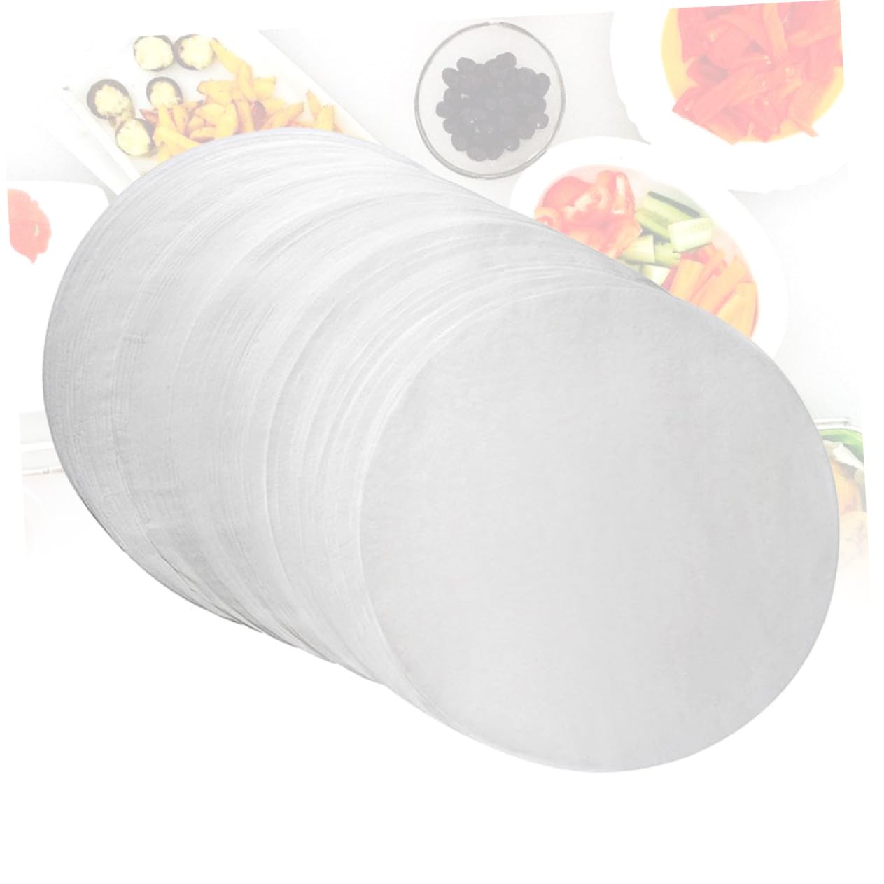 BRIGHTFUFU 200pcs Cake Paper Pad Oil-proof Cupcake Mat Dessert Paper Mats Party Supplies Non-stick 11cm Diameter