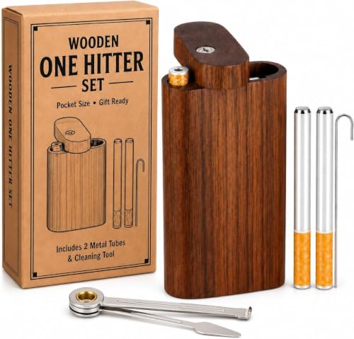 𝐎𝐧𝐞 𝐇𝐢𝐭𝐭𝐞𝐫 𝐏𝐢𝐩𝐞 Handmade Wooden Box Set with Cleaning Tool...
