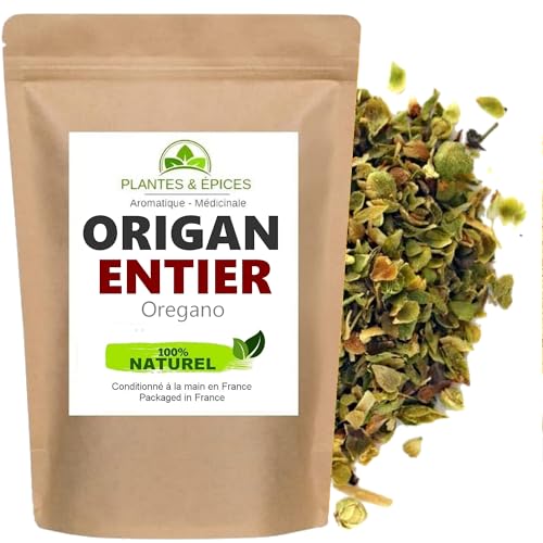 Origan Grec Herbes Feuilles séchées Naturel100g - Sachet Fraîcheur Biodégradable Refermable (100g)