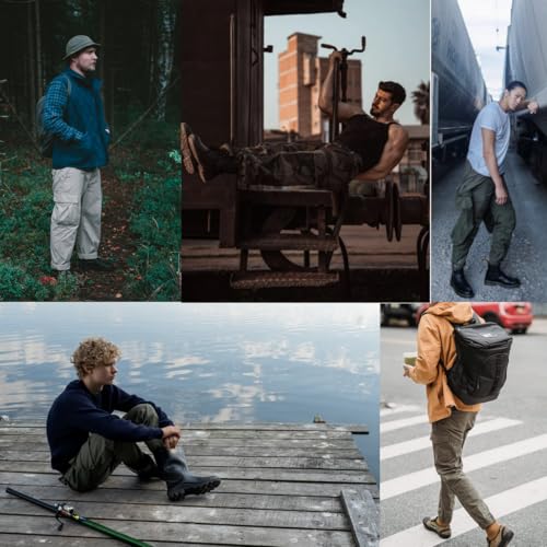 Sweatpant for Men Full Elastic Waist Pull-On Cargo Pants Lightweight Casual Trousers Workwear3