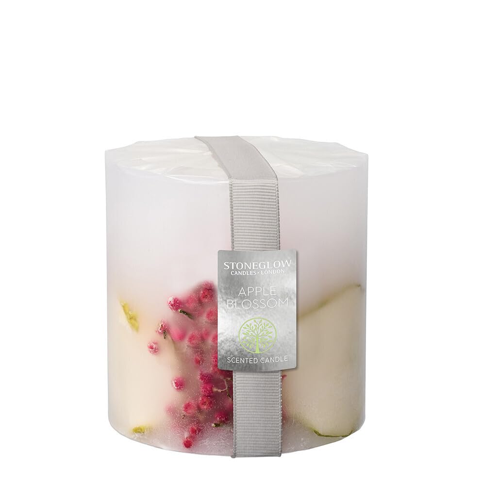 Stoneglow Pink Nature's Gift Collection - Inclusion Pillar Candle