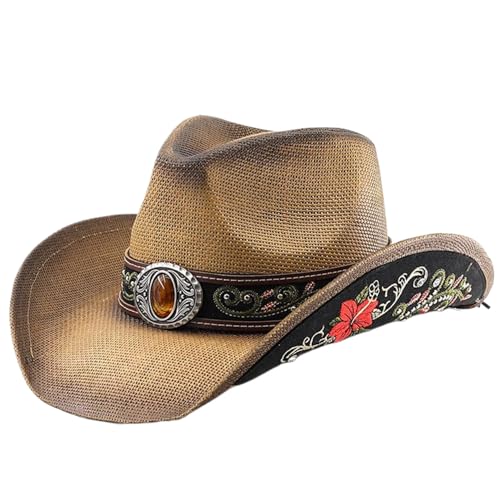Chapeau de cowboy en paille idéal pour les festivals et sorties plage