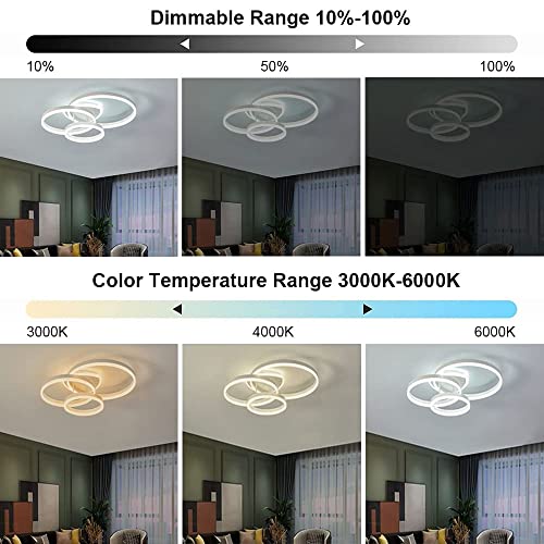 Plafonnier LED moderne télécommandé et dimmable pour îlot - 4