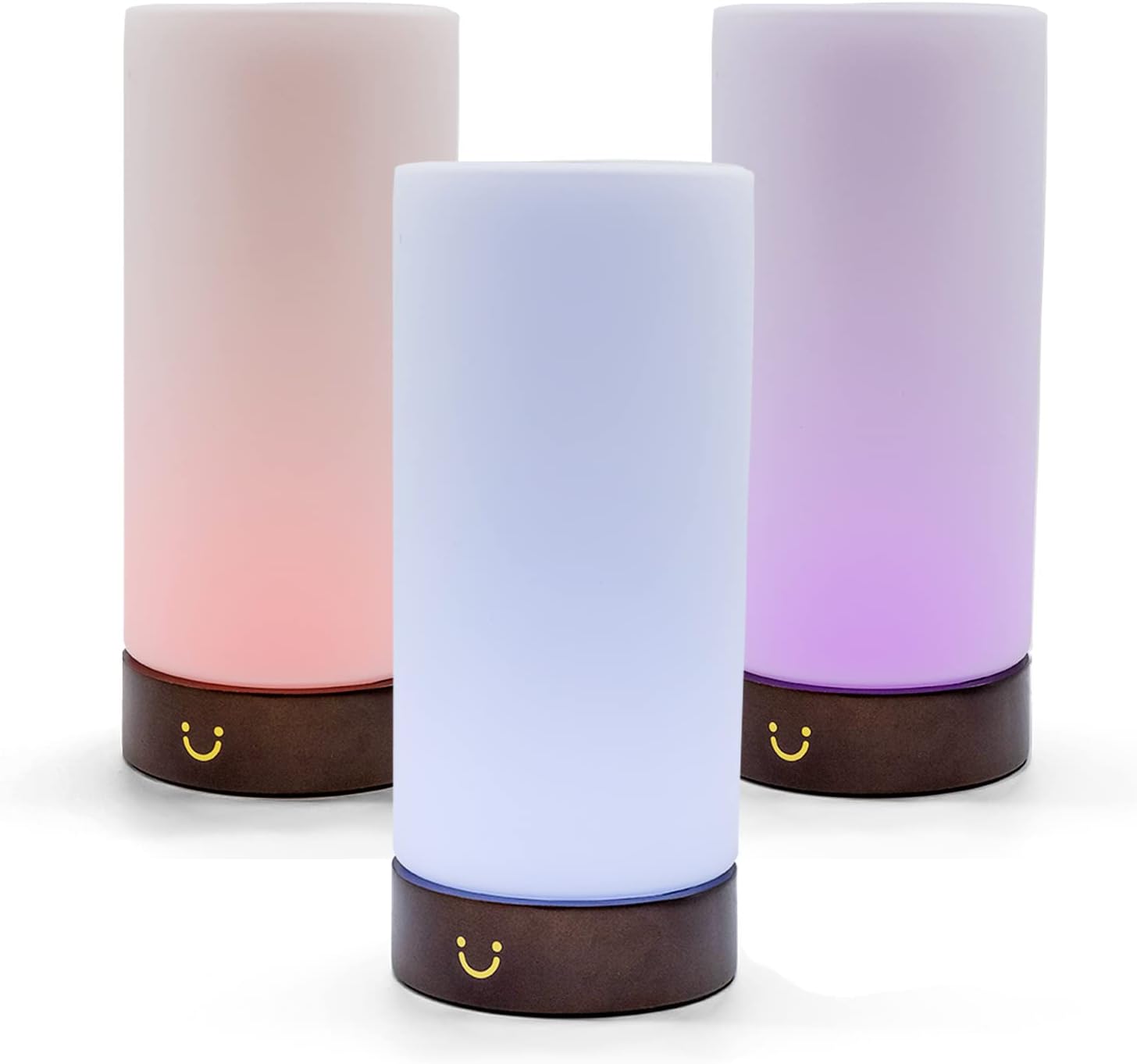 LuvLink Cylinder Friendship Lamp v2 Extended WiFi Range Bluetooth Setup Wood & Glass Design