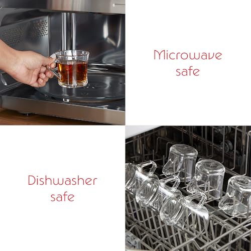 Image of Borosil 175ml 6pc Cyder Tea /Coffee Mug Set | Borosilicate Tuff Glass Made in India Cup Set for Chai, Green Tea, Coffee, Milk | Microwave Safe, Scratch Resistance, Lightweight | Transparent