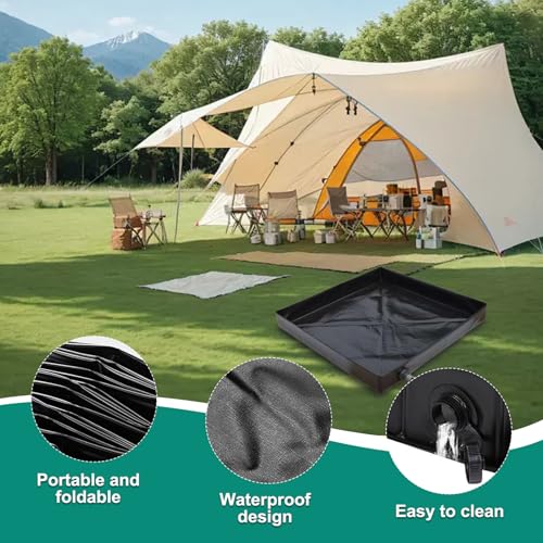 Tapis de douche de camping pliable anti boue et étanche