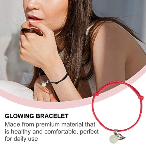 STOBOK 6Pcs Brilha No Escuro Pulseira Pulseiras Ajustáveis â€‹â€‹Punho de Pulso para Homens Mulheres