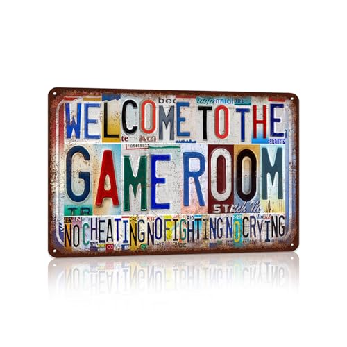 JBYMsign Welcome To The Game Room No Cheating No Fighting No Crying