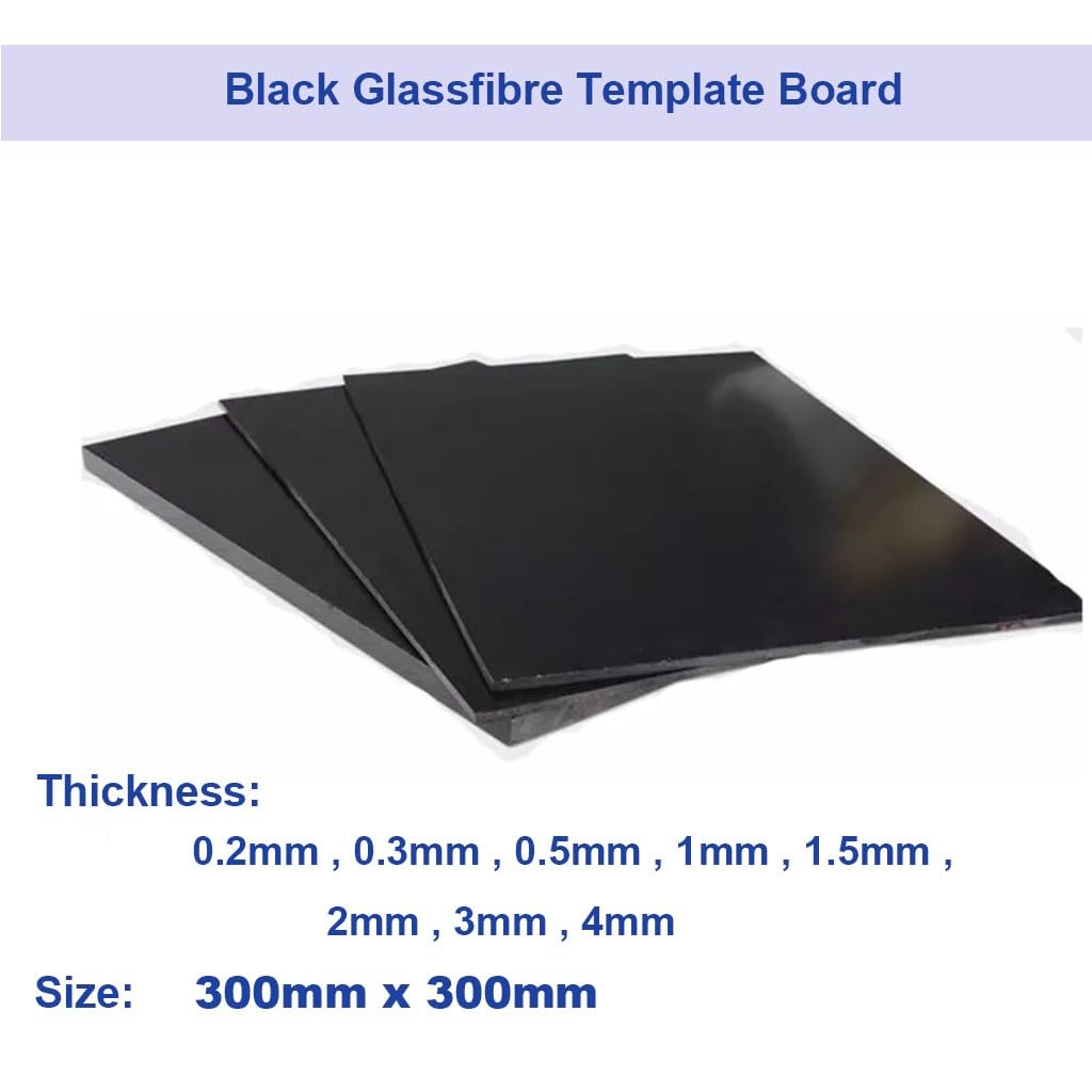 1pcs 0.2~4mm Thick Black Glassfibre Template Board Sheet G10 Epoxy Glass Fiber FR4 Fibreglass Plate 3D for Antistatic(0.3mm)