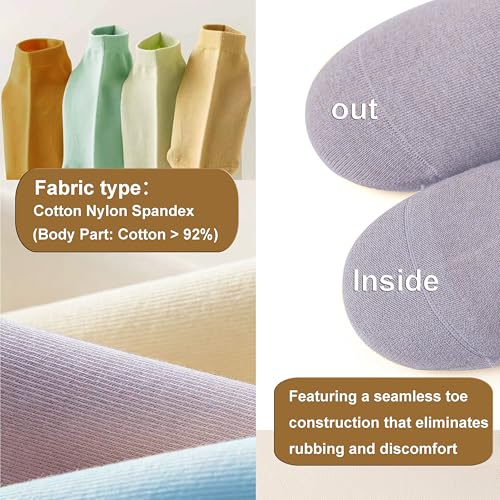 Image of Womens Ankle Socks Cotton No-Show Comfortable Low-Cut Liner Kraft Paper Gift Box