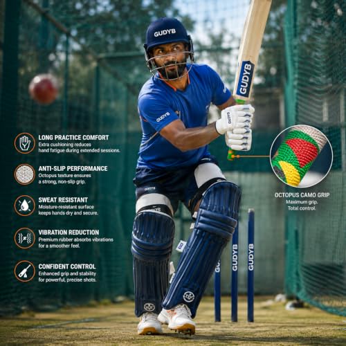 Image of Professional Cricket Bat Handle Octopus Camo Bat Grip with Better Shock Absorption | Cricket Accessories Bat Handle Grips, Pack of 1