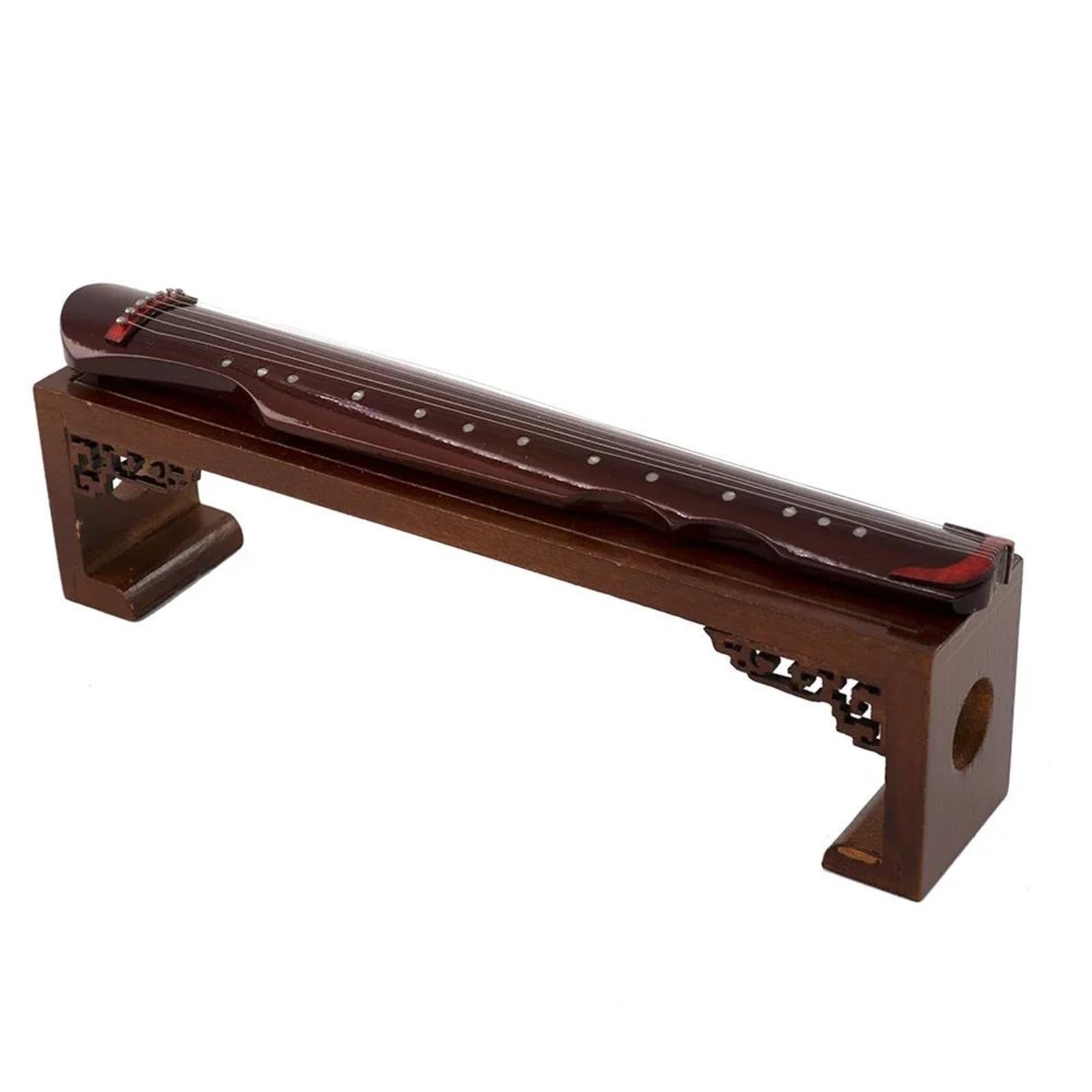 Miniaturowe ozdoby do instrumentów muzycznych Model Guqin Z Futerałem Miniaturowy Instrument Muzyczny Akcesoria I Dekoracje
