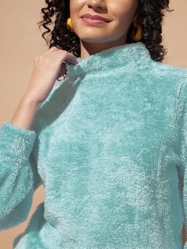 Image of THE DRY STATE Women's Fur Pull Over With High Neck