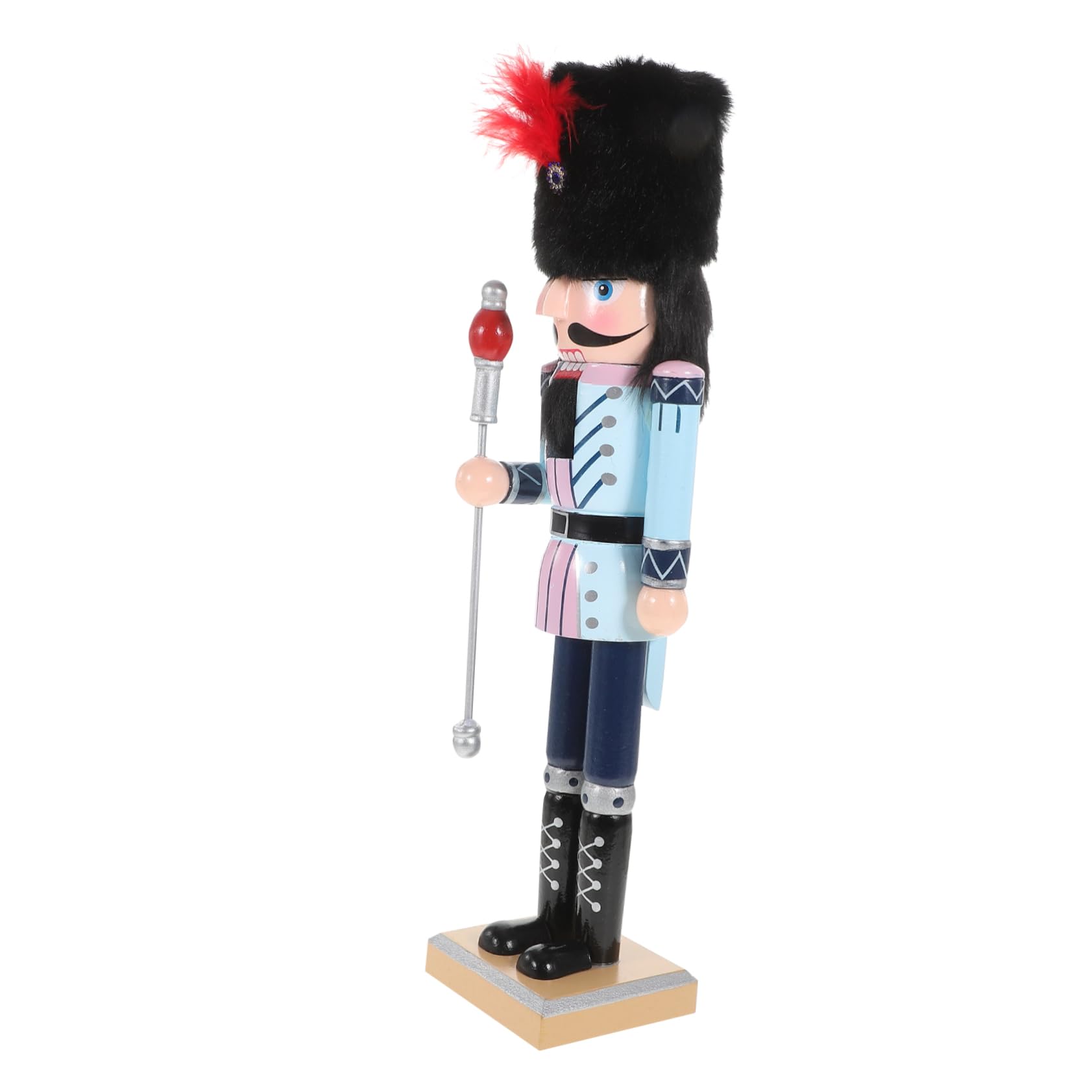 ABOOFAN Nutcracker Puppets Glitterville Christmas Nutcrackers Nutcracker Figurines Holiday Nutcracker Ornament Christmas Outdoor Decorations Kid Toy Small Nutcracker Model Indoor Wood Work