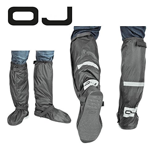 Copriscarpe impermeabile antipioggia nero per moto...