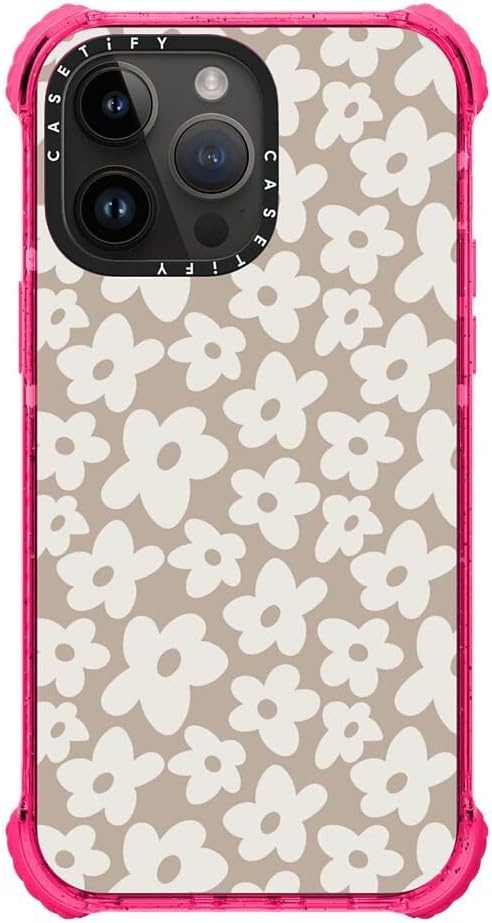 CASETiFY Ultra Impact iPhone 14 Pro Max Case [5X Military Grade Drop Tested / 11.5ft Drop Protection] - Natural Flower - Bubblegum