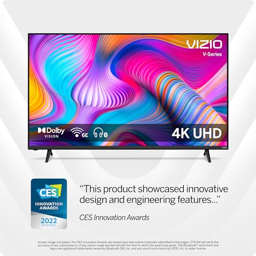 VIZIO 55-inch V-Series 4K LED HDR Smart TV w/Dolby Vision, WiFi 6E, Bluetooth Headphone Capable, Gaming Engine & Alexa Compatibility, V555M-K01, 2023 Model