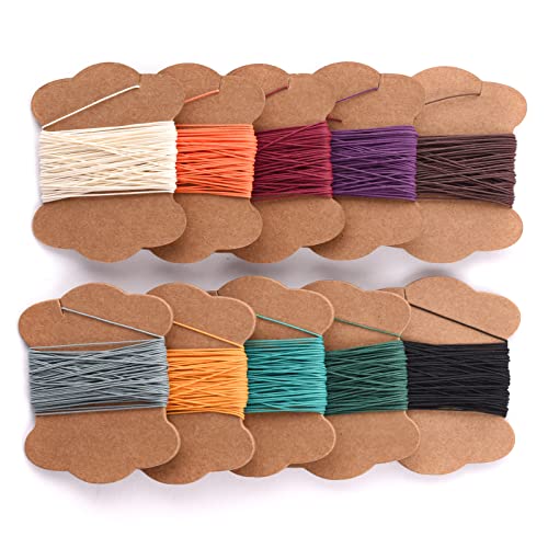 Set hilo encerado lino 10 colores 10 yardas 0.55mm miniatura 1
