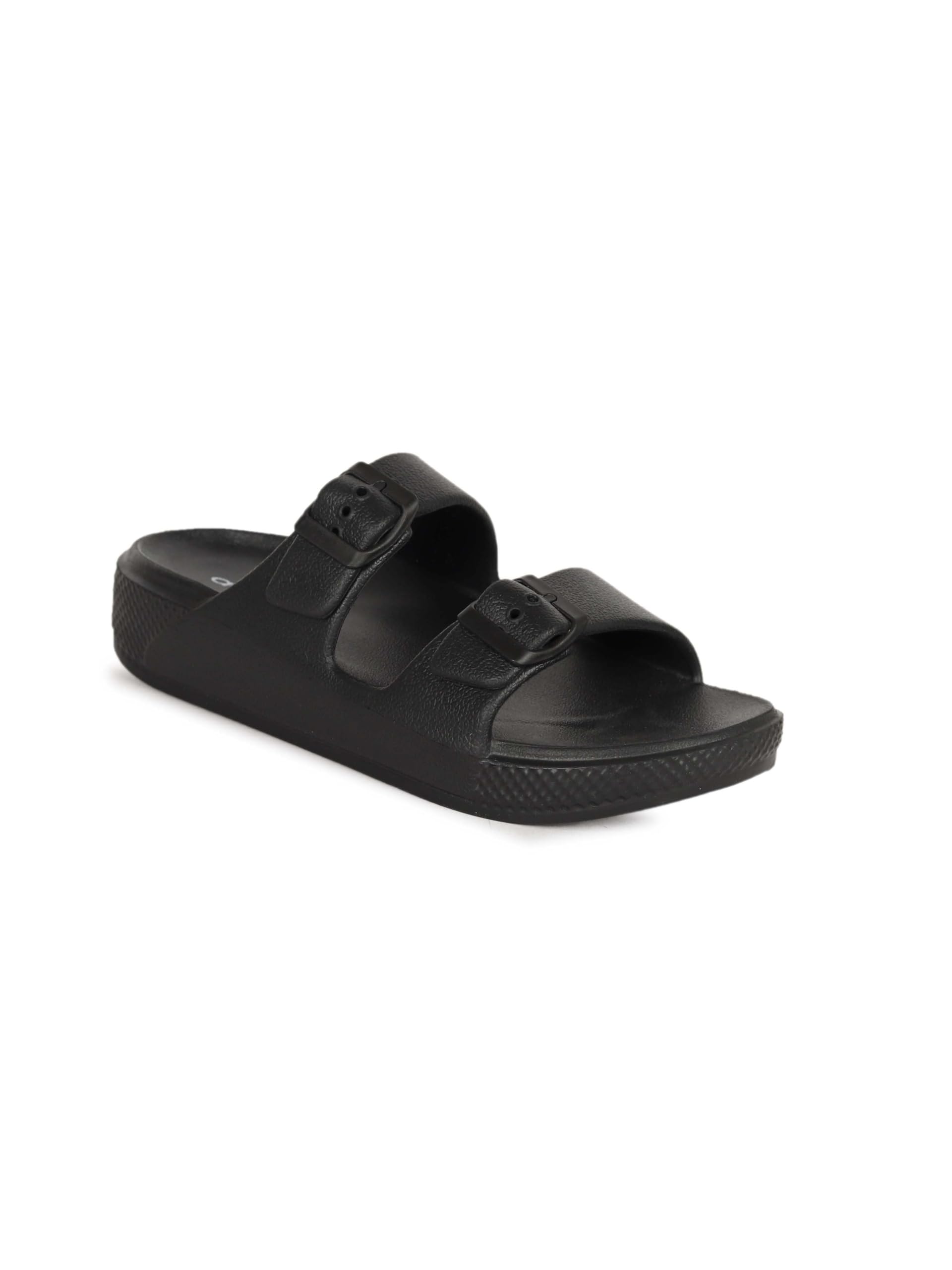 AADI Womens Black EVA Breathable | Stylish | Anti-Skid | Comfortable Slides/Casual Flip Flop & Slippers (B0CTYL7W72) Amazon Price History, Amazon Price Tracker