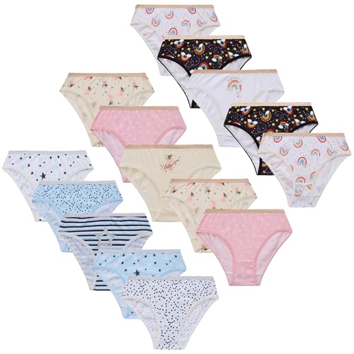 GM Apparel - GM Apparel 10 Pack Girls Knickers 100% Cotton Briefs Underpants Underwear Pants Multicolor 9-10 Years