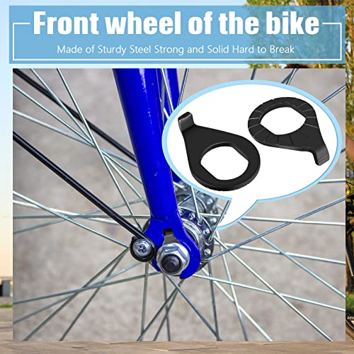 24 Pcs Bike Wheel Axle Nut and Safety Washer Kit 3 Sizes Bicycle Hub Flanged Hardware Nuts Steel Flange Axle Nut Wheel Retaining Bicycle Hook Hub Parts for Front and Rear Bike Wheel Mountain Road