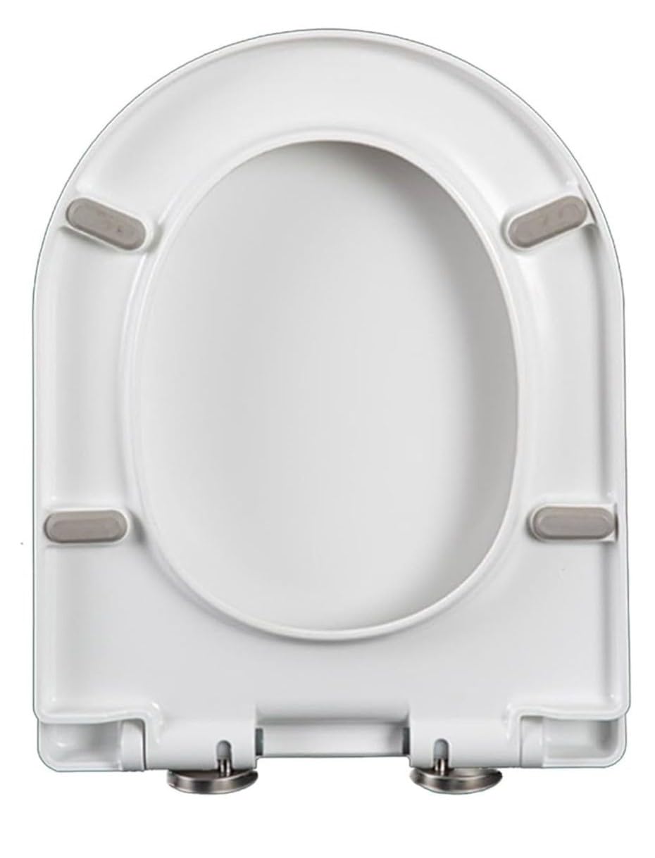 Copriwater a forma U Sedile Wc, Copro wc con chiusura ammortizzata TD7 Polisedil in PP Bianco Termoindurente Antibatterico Soft-Close