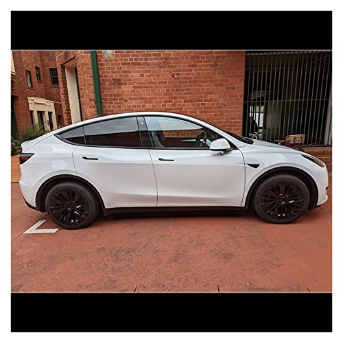 4Pcs Model Y 19 Inch Blade Wheel Caps Compatible With Tesla Model Y Original Replacement Hub Cap Full Cover High Performance Ev Car Hubcap ( Color : Gun Grey ) #TOP6