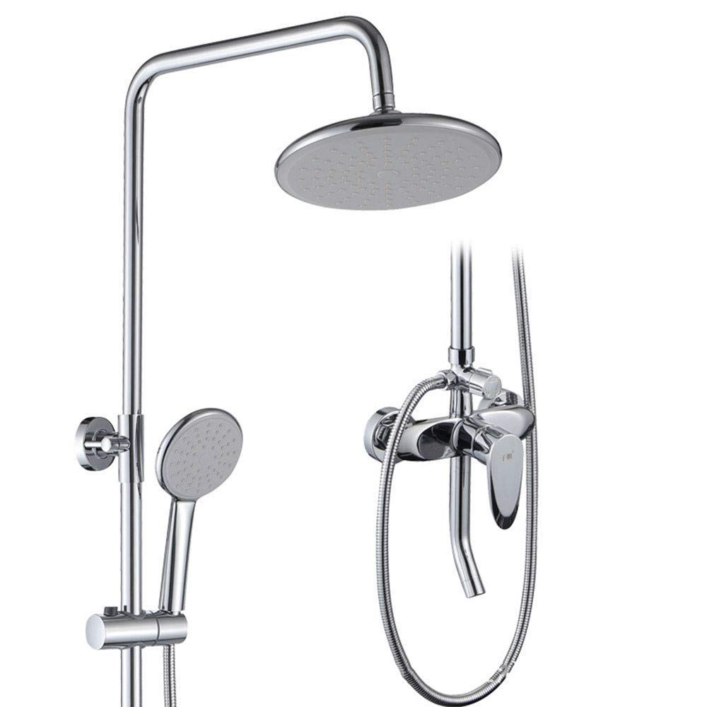 QUSYZD Shower Faucet Shower Set Bathroom Faucet Ceiling Or Wall Shower Arm Diverter Mixer Handheld Spray Sets with Shower Head,