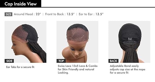 Miniatura 2 de Sensationnel Peluca de encaje frontal - Nube 9 13x5 Encaje Fulani Cornrow