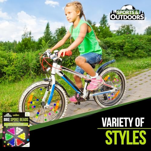 36 Pcs Colorful Bike Spoke Beads | Kids Bicycle Wheel Decorations | Easy Clip-on Plastic Spokey Dokeys for Boys & Girls (Multicolor)
