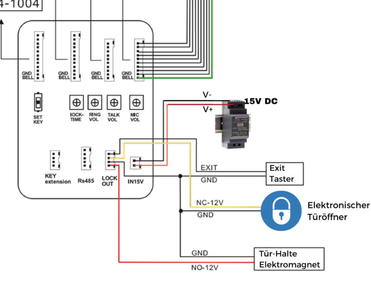Kit citofono audio 2 fili per 6 appartamenti – Citofono collettivo antivandalo con lettore RFID – Kit completo con alimentatore e cornetti – Installazione da incasso o a parete – Facile da installare