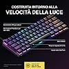 SteelSeries Apex 9 Mini - Tastiera meccanica da gaming - Switch ottici - Azionamento a 2 punti - Forma compatto mini 60% per eSport - Switch intercambiabili a caldo - Layout nordico (QWERTY)