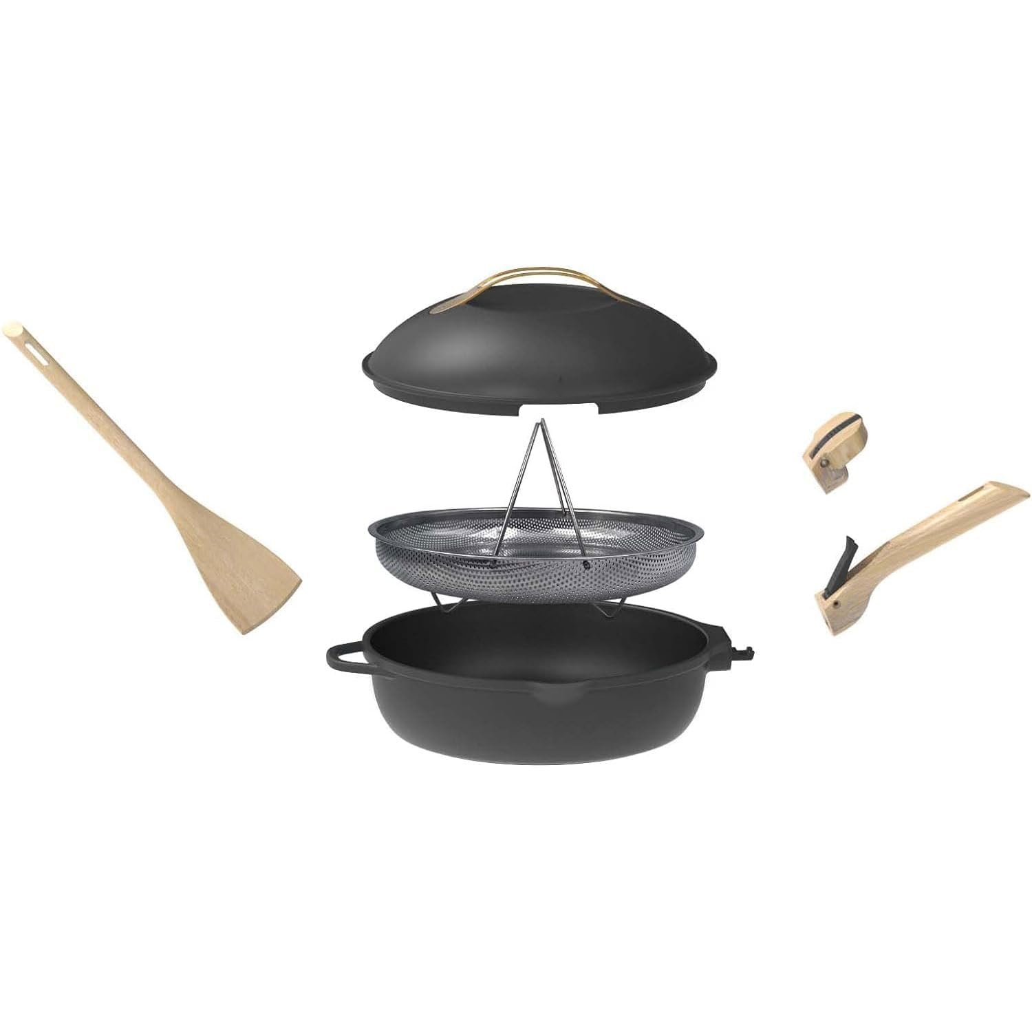 COOKUT - La Fabulosa - Sartén 8 en 1-24 cm - METEORE - Antiadherente, Ecológica, Sin PFOA - Inducción y Horno