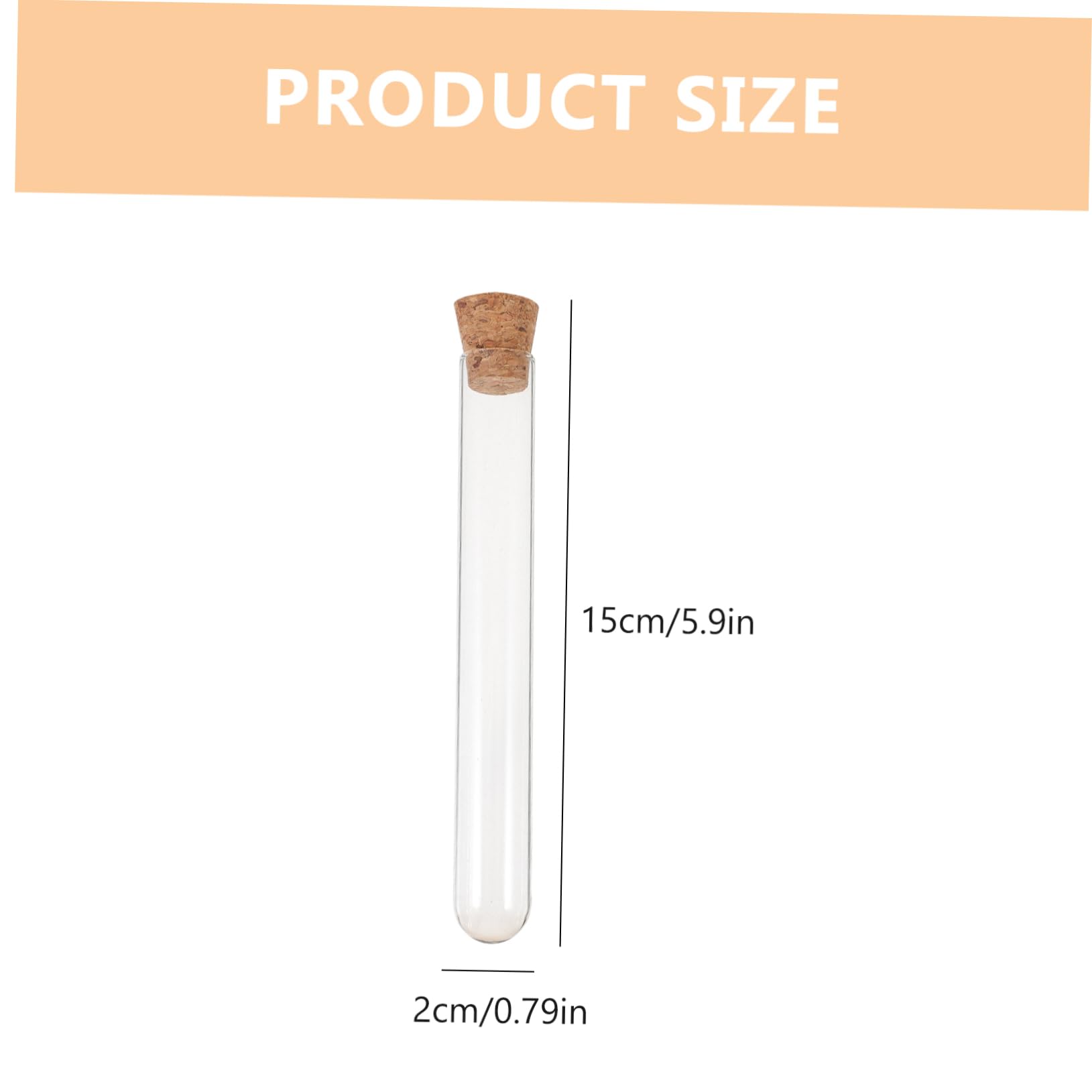 NAMOARLY Glass Test Tubes Bulk 20x150mm Cork Stopper and Brush for Science Parties