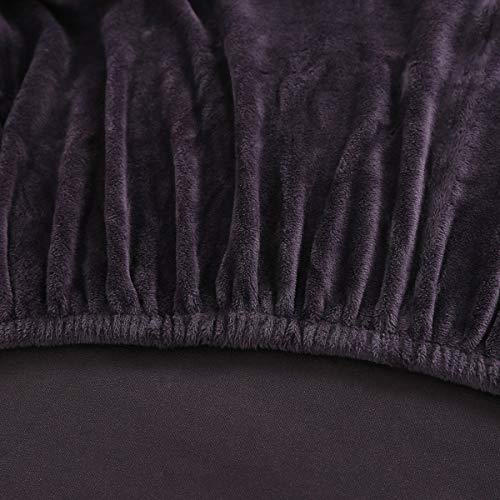 Mifxin Armless Sofa Bed Cover Stretch Futon Slipcover Plush Thicker Solid Color 3 Seat Full Folding Sofa Couch Cover Furniture Protector Without Armrests (Dark Grey) #TOP5