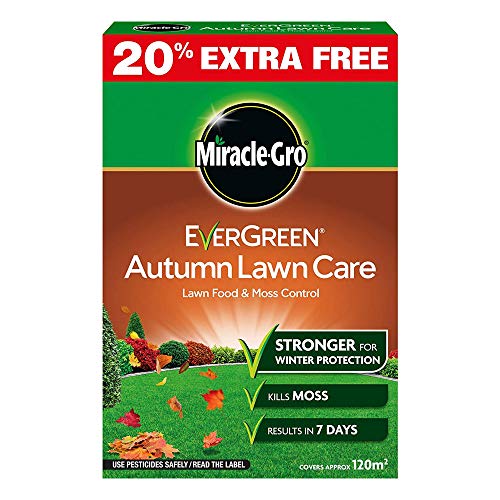 MIRACLE GRO Evergreen Autumn Garden Lawn Food Care & Moss Control 120m2 (1 Pack)