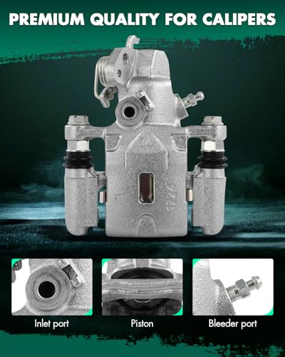 Image of SCITOO 19B3302 Rear Left Disc Brake Caliper Assembly w /Bracket For Hyundai For Elantra 2005-2006,For Hyundai For Tiburon 2004-2008,For Kia For Spectra 2005-2009,For Kia For Spectra5 2005-2009