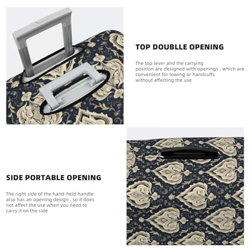 Luggage Cover Protector - Vintage Pattern Blue Print Suitcase Covers for Luggage Fit 22-24 Inch Suitcase4