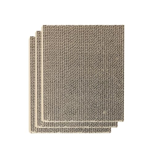 Record - Cartone di Ricambio per Tiragraffi Triangolo – Confezione da 3 pezzi – Utilizzabile su Entrambi i Lati – Facile da Montare – Dimensione: 29,5 x 24 x 3,7 cm