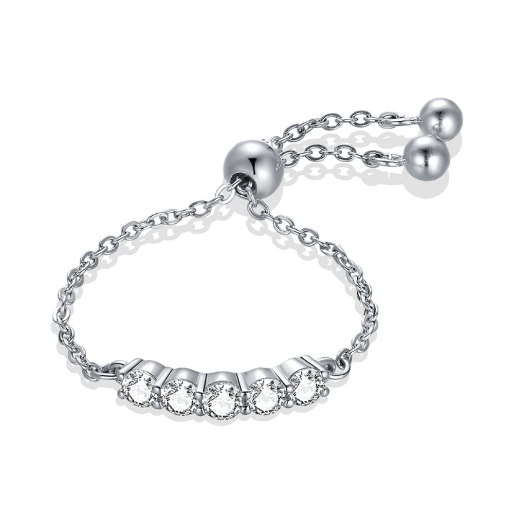 Bague chaîne en zircone ajustable : finis les problèmes de taille - 6