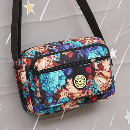 Image of MOMISY Women Mobile Messenger cellphone Bag Ladies Nylon Shoulder Cross Body Long Strap for College, Outing, Travelling, Work
