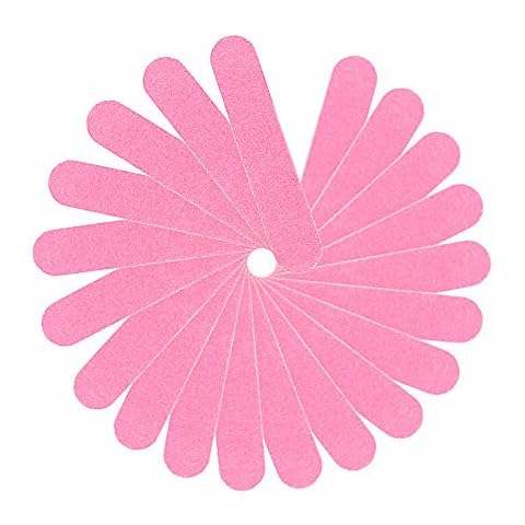 Pinzhi®20 Pcs Trendy Pink Nail Manicure Buffer Sanding Files Buffing Sandpaper Grit Cover