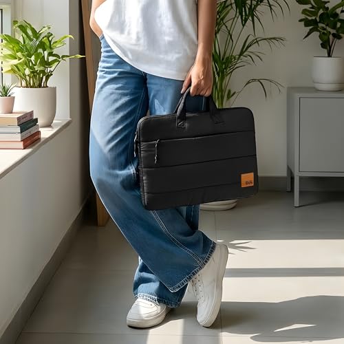 Image of DailyObjects Stria Pro Laptop Bag With Handle| Recycled Durable Polyester | Compatible with Laptop /MacBook Air /Pro Upto 15 Inch| Water Resistant|Padded Compartment with Zip Closure