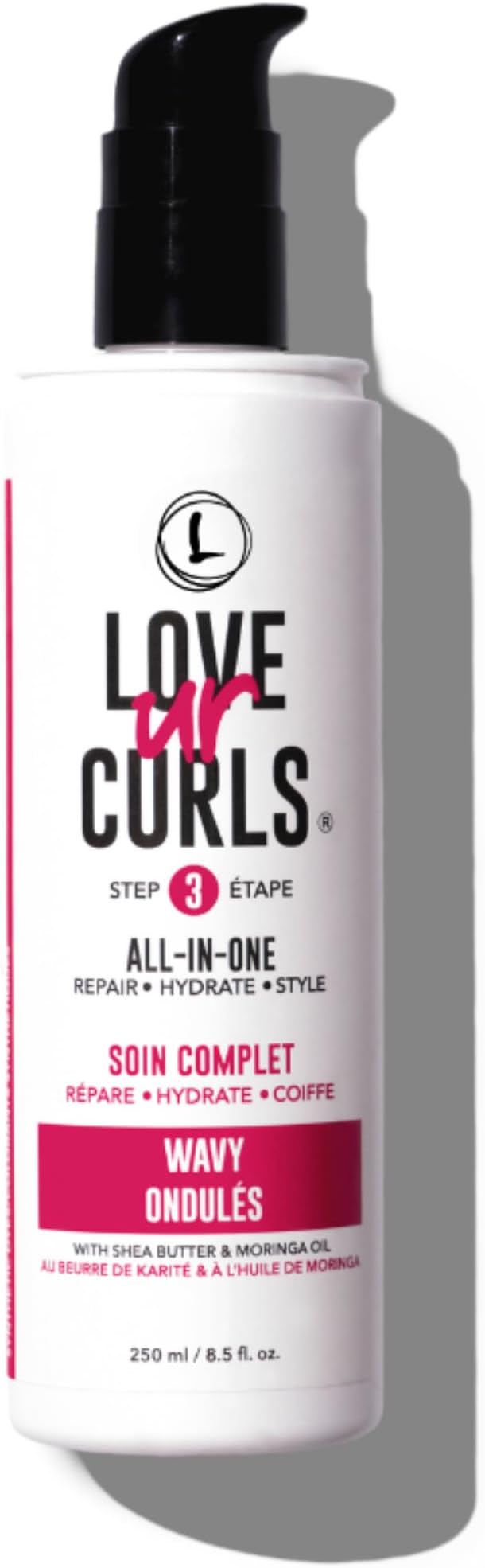 Love Ur Curls LUS Brands All-in-One Styler for Wavy Hair, 8.5 oz - Repair, Hydrate, and Style in One Easy Step - Customized Hair Care For Natural Wavy Textures - No Crunch, No Cast, Non-Sticky Hair