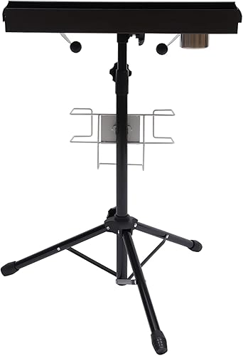 Miniatura 3 de Estación de trabajo de tatuaje, bandeja de servicio de salón de altura ajustable, portátil, trípode desmontable, mesa de tatuaje, estación de