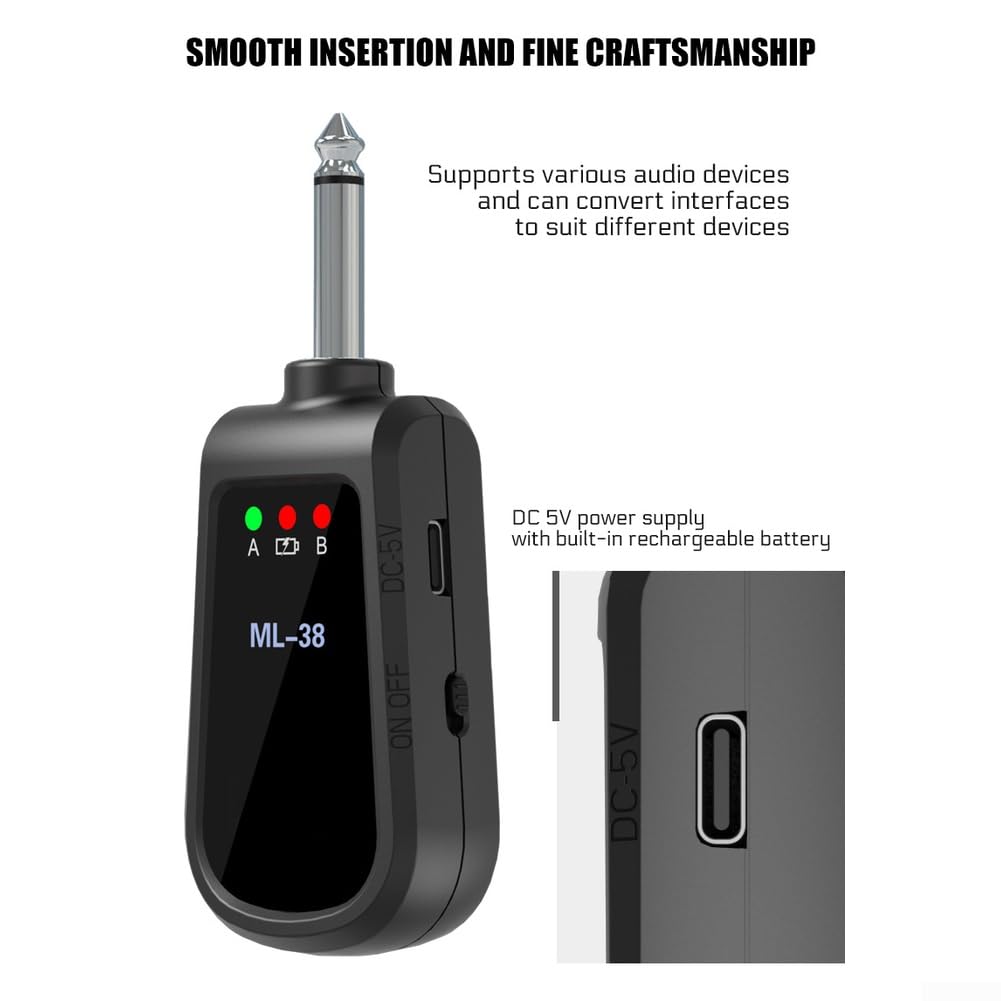 Microfono senza fili, microfono portatile, sistema audio cristallino per registrazioni di eventi per altoparlanti e lavalier per video dal vivo