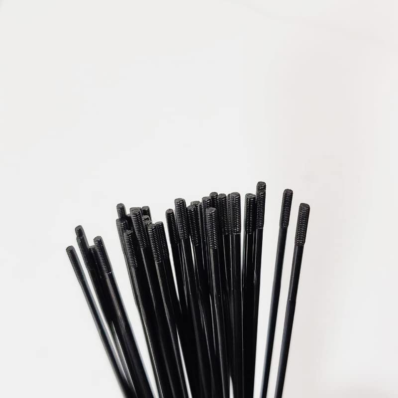 Raggi Bicicletta Light Dritto Pull Calibro piatto 14 2.0mm nero 10pcs / lot Spokes Thread(265mm)
