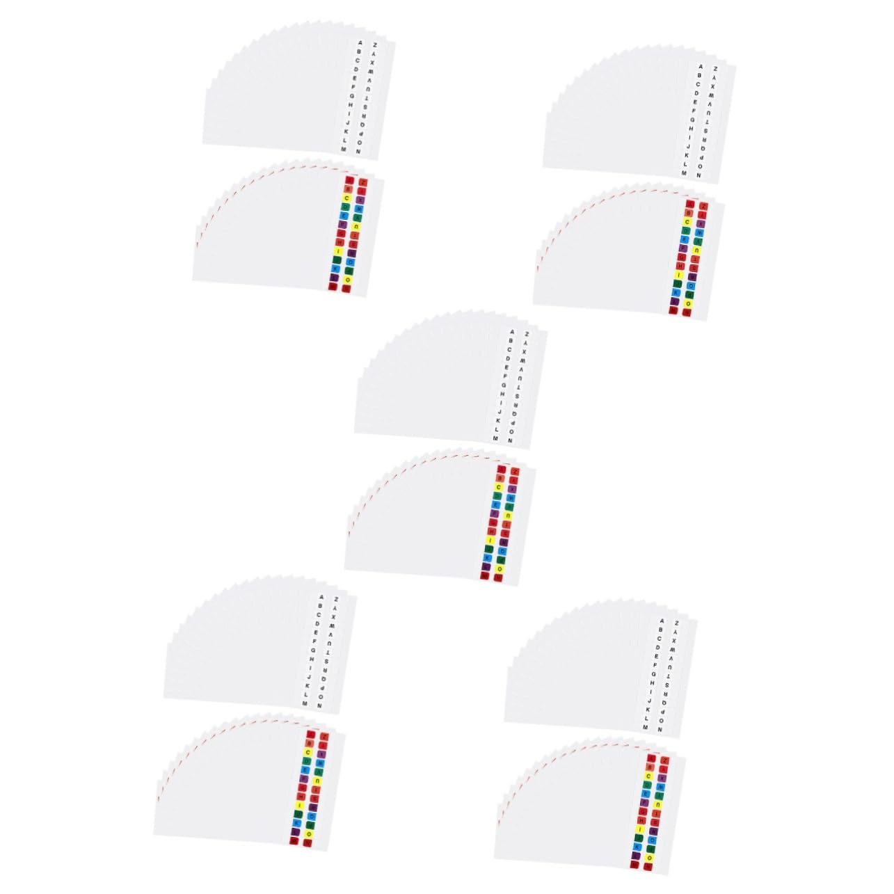 OSALADI 5 Set Schede Adesive Alfabeto Colorate Linguette Autoadesive Per Segnalibri Pratiche E Resistenti Per Quaderni E Libri Per Studio E Lavoro 30 Fogli*5