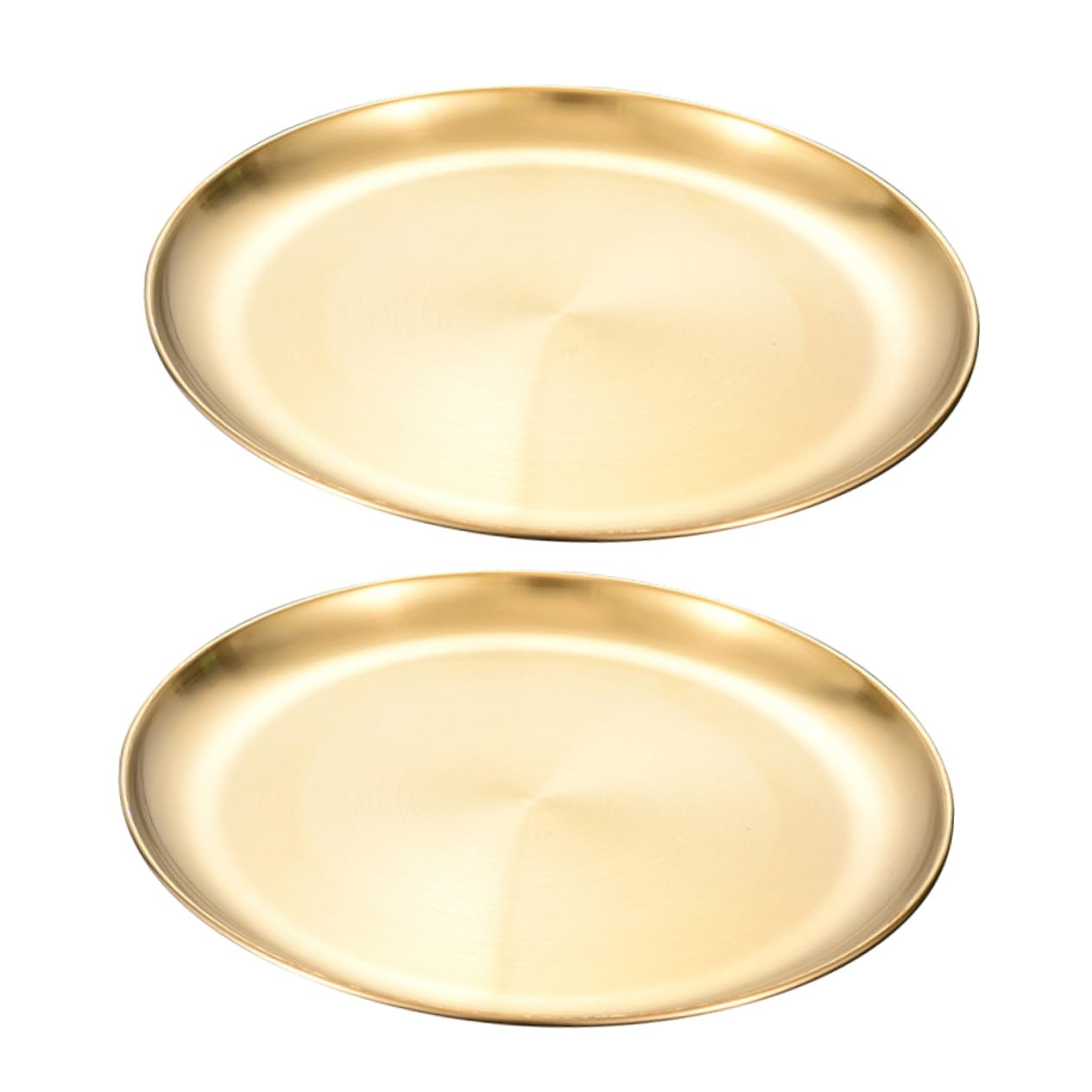 Happyyami 2pcs Bbq Serving Platter Stainless Steel Bbq Plate Outdoor Kitchenware Slim Plate for Family Gatherings