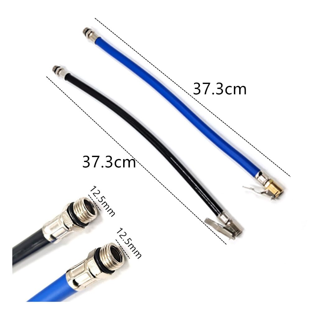 2 pezzi tubo pompa aria,12.5 mm tubo gonfiatore auto,tubo pompa aria,Tubo di Gonfiaggio Pneumatici,pompe d'aria,adattatore tubo gonfiatore pneumatici,Adatto a tutti i pneumatici con valvole standard.